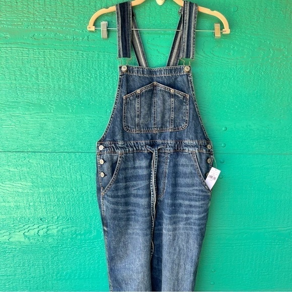AMERICAN EAGLE 90’s BAGGY DENIM JEAN OVERALLS SIZE MEDIUM NWT - Picture 12 of 15